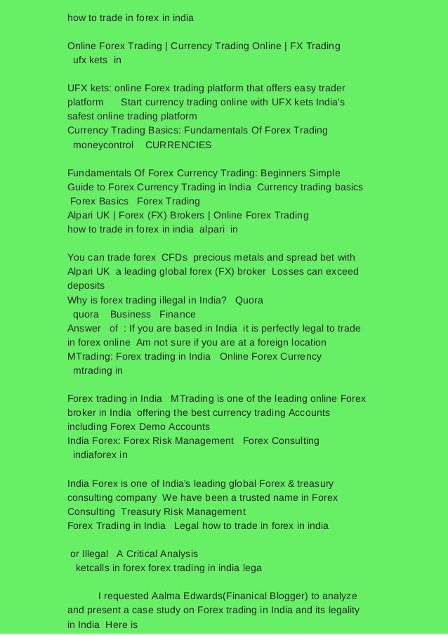 Forex Trading In India